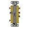 Hubbell Wiring Device-Kellems Switches and Lighting Controls, Combination Devices, Residential Grade, Decorator Series, 1) Single Pole Rocker, 1) Three Way Rocker, 15A 120V AC, Side Wired, Light Almond RCD103LA - alternate 3
